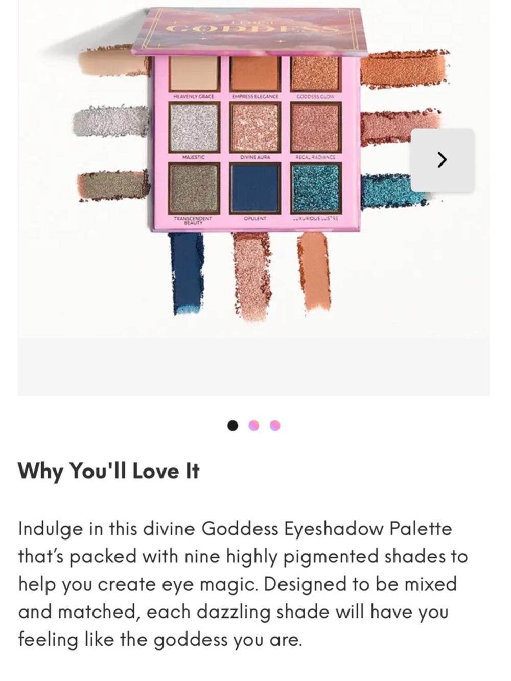 Goddess Eyeshadow Palette - Pink | Versatile Nine-Color Set